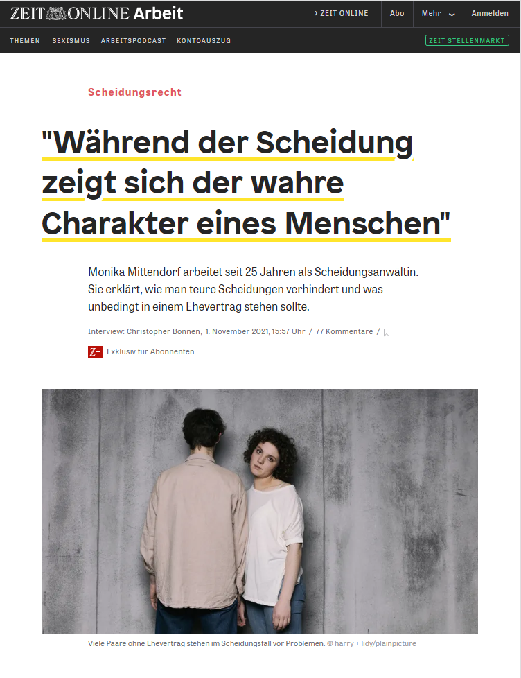 Die Zeit: Interview Mittendorf